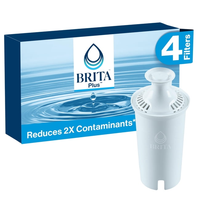 Filtro de agua Brita Plus de alta densidad sin BPA, 4 filtros