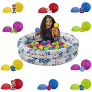 Blippi Ball Pit Mystery Adventure, Featuring Portable Indoor/Outdoor Inflatable Ball Pit, 35 Plastic Balls, 10 Surprise Balls with 10 Accessories - Educational Toys for Kids - Exclusive