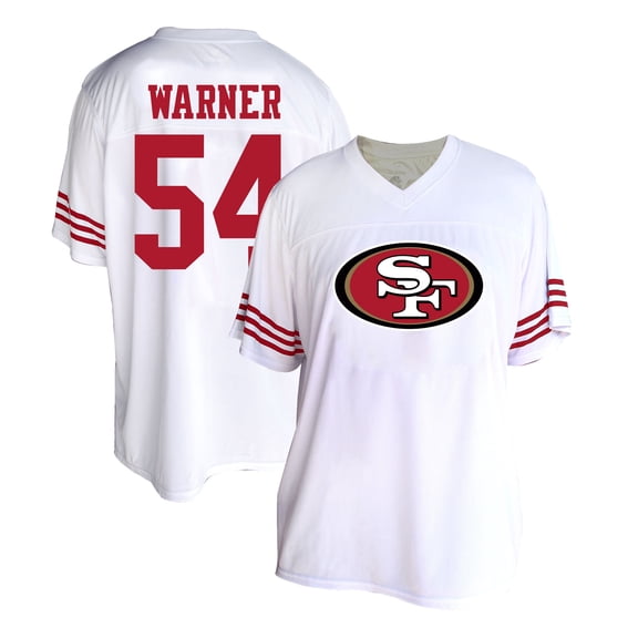 Women's Fanatics Fred Warner White San Francisco 49ers Plus Size Fashion Jersey
