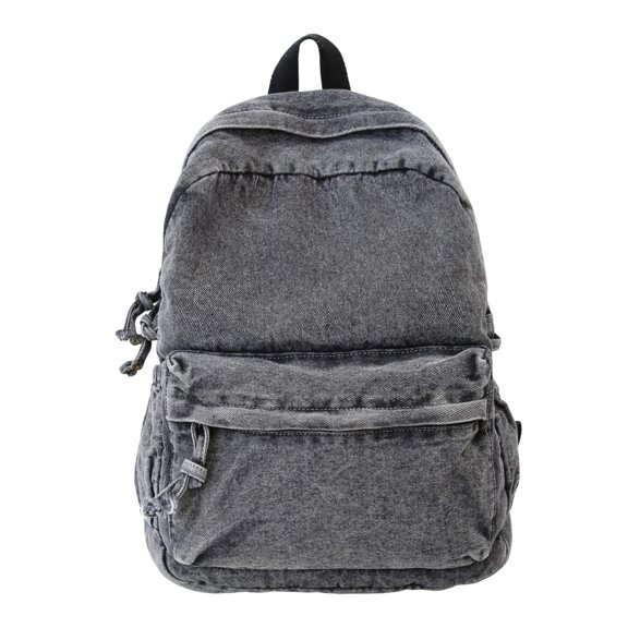 Vintage Denim Laptop Backpack for Men Women,Casual Lightweight Rucksack with Multi-Zipper Pockets,Fits 14 Inch Tablet & Notebook, Travel Daypack