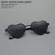 thumbnail image 4 of Gafas de sol Gleyemor polarizadas con forma de corazón para mujer negro, 4 of 7
