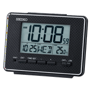 Seiko 3" Easton Digital Everything Alarm Clock, Black