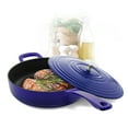 thumbnail image 3 of Chantal Enameled Cast Iron Cookware, Skillet, 4 quart Saute Skillet with Lid, Cobalt Blue, 3 of 3