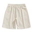 thumbnail image 6 of EOYWHK Mens Basketball Shorts Quick Dry Elastic Waist Mens Active Shorts Soft Lightweight Breathable for Workout Training Outdoor Sports Beige, Size L, 6 of 9