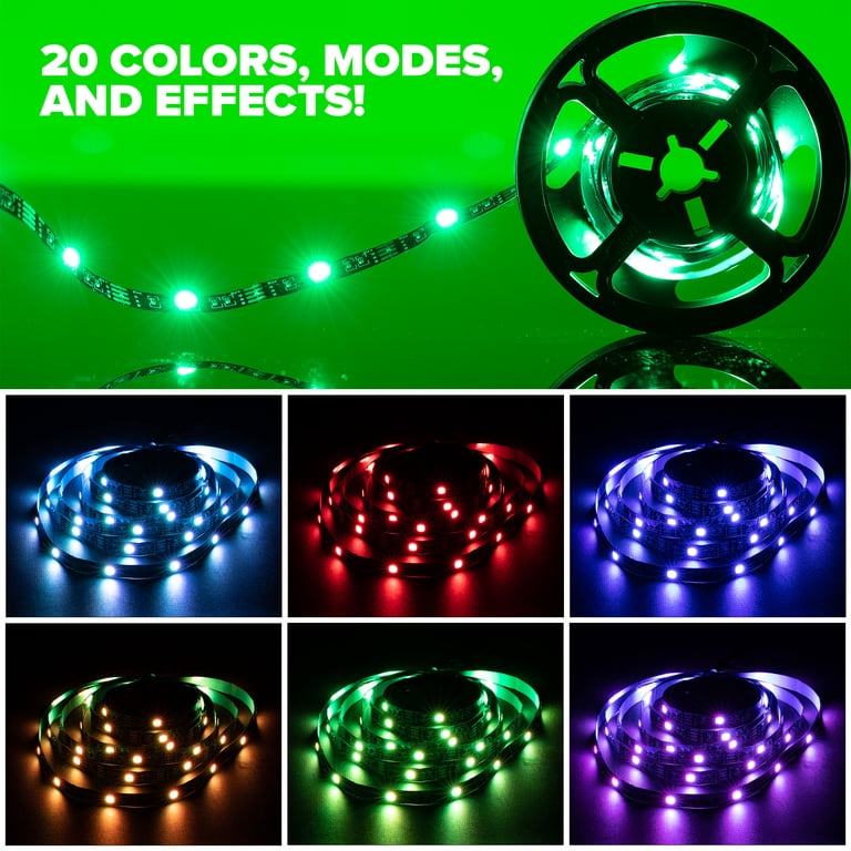 2 pack) Better Homes & Gardens Indoor 6.5 ft USB Color Changing