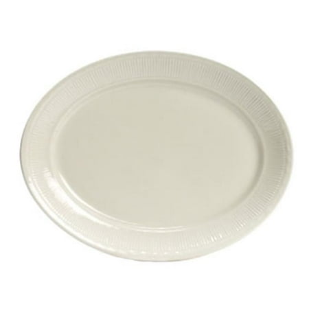 

Tuxton China HEH-091 Hampshire American 9.13 in. x 6.5 in. Oval Embossed Platter - White - 2 Dozen