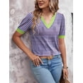 thumbnail image 5 of Zeagoo Womens Short Sleeve Sweaters Soft Casual V Neck Pullover Tops Lightweight Knit Sweater Blouse, 5 of 6