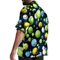 thumbnail image 3 of Tennis Men's Short Sleeve Spread Collar Button Down Beach Print Casual Shirts, 3 of 6