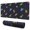 DarkBlue Dinosaurs In, variant on Long Mouse Pads for Desk,DarkBlue Dinosaurs Palm Trees Pattern Desk Mats on Top Of Desks, Desk Mouse Pad Extra Large with 3mm Non-Slip Base and Stitched Edge for Gaming,Office,Work,Home 31.5"x11.8"