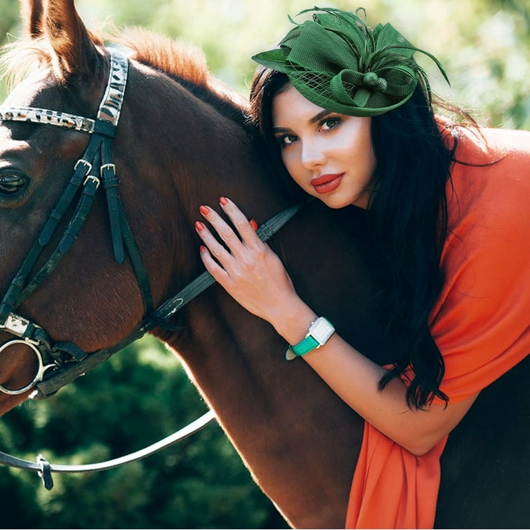 VTG 50s Pillbox Hat Feather Custom Millinery Derby Equestrian Chic 22.5 The vintage vibe $625 perfect for Derby Day, a stunning  main image 4