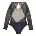 thumbnail image 1 of Body Secret Trasures para Dama de Mesh Manga Larga y Escote en Espalda de Encaje, con Broche en Entrepierna, Negro Talla EG, 1 of 4