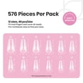 thumbnail image 3 of Set de puntas para uñas Beetles Gel Coffin Medium 576PCS Etch X, 3 of 8