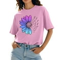 thumbnail image 4 of Women's Workout Tee - Athletic Plus Size Top - Short Sleeve Cotton - Trendy 2025 Design | Baberdicy | Womens Fashion Workout T Shirts Athletic Plus Size Tops Summer Trendy (Pink | XXL), 4 of 9