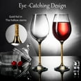 thumbnail image 4 of Matashi Home Decorative Tabletop Showpiece Crystal Gold Foil Wine Glasses Set 15.5 oz- Lead-Free Gold Crystal Sparkling Wine Wedding Glasses, Elegant Crystal Glassware, 4 of 8