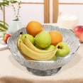 thumbnail image 6 of Modern Plastic Fruit Bowl for Kitchen Counter, Acrylic Fruit Holder Stand, Elegant Storage for Fruits Vegetables Snacks & Home Decor, 1 Pcs, 9.8x4.3", 6 of 9