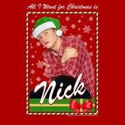 Mens Backstreet Boys Nick All I Want for Christmas Graphic T-Shirt