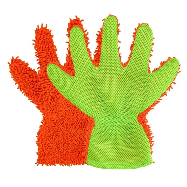 2 PCS Scratch-Free Chenille Car Wash Mitt Auto for Detailing Washing and Car Accessories