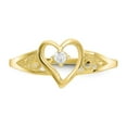 thumbnail image 5 of 10K Yellow Gold Ring Band Themed Cubic Zirconia CZ White, Size 6, 5 of 5