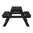 thumbnail image 4 of WestinTrends Malibu Outdoor Patio Kids HDPE Plastic Picnic Bench Table, Black, 4 of 5