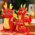 thumbnail image 5 of vnanda Cute Dragon Plushie Chinese Zodiac Dragon Plush Cute Three-dimensional Cartoon Stuffed with Printed Scales Plump Facial Expressions Soft for Dragon, 5 of 8