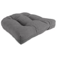 thumbnail image 6 of Jordan Manufacturing 19" x 19" Zayne Volcanic Gray Crosshatch Square Tufted Contoured Outdoor Wicker Seat Cushion (2 Pack), 6 of 8