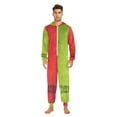 thumbnail image 2 of Football Operation Adult Onesie Pajamas Slim Fit Christmas One Piece Suit Pjs for Women and Men Hooded Zipper, 2 of 7