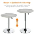 thumbnail image 5 of Alden Design Height Adjustable Pub Round Table 360° Swivel for Bistro Café Home Bar, Gray, 5 of 9