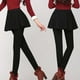 thumbnail image 2 of Gibobby Ropa de entrenamiento para mujer Falda ajustada Mujer Espesar Slim Plus Otoño Invierno Leggings Pantalones elásticos (Negro, L), 2 of 4