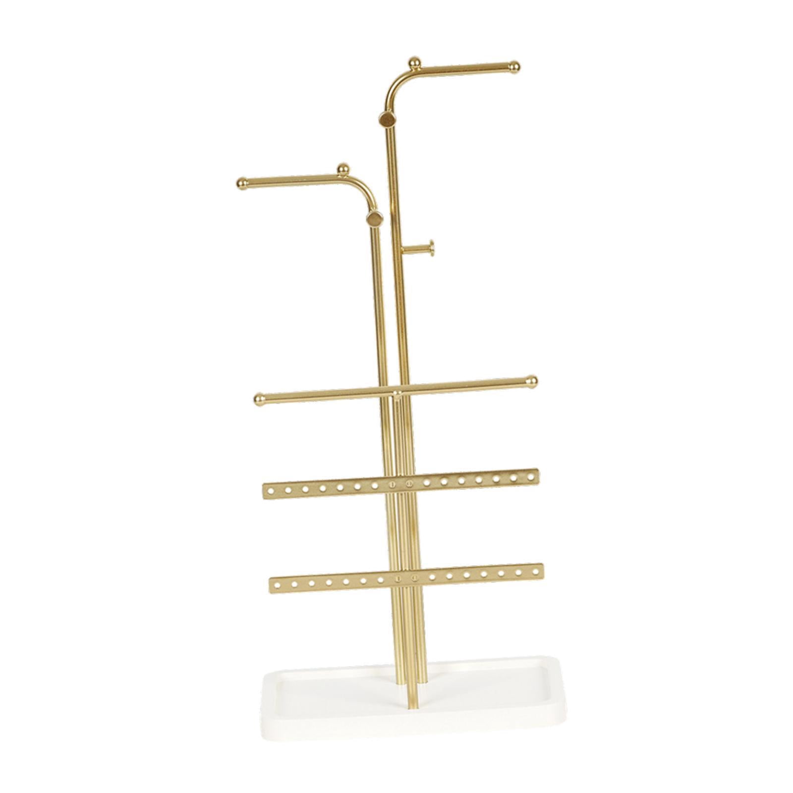 Milageto Jewelry Tree Stand Necklace Hanger Decorative Storage Tier Necklace Bracelet Organizer Showcase for Hair Accessories Bracelet