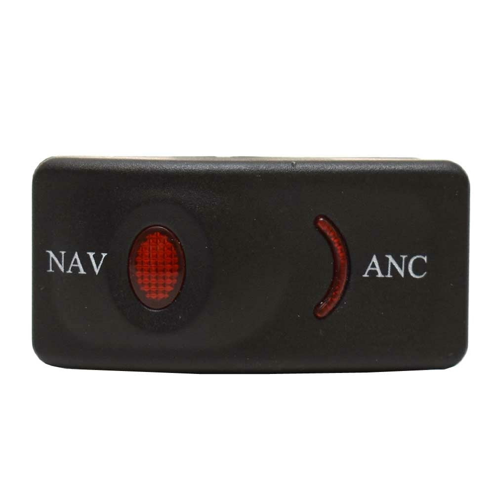 DNA On/Off/On Boat Rocker Switch | Nav/Anc 10-Spade Red 12V Lit