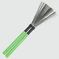 thumbnail image 3 of FUEENIRVA Fueenirva 1 Pair Green Wire Brush Drumsticks High Carbon Steel Maple Handle for Jazz Drums Practice, 3 of 8