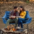 thumbnail image 3 of NAIZEA Double Camping Chair, Folding Camping Loveseat Duo Chair for Adults, Oversized Double Folding Chair, Camping Bench Lawn Chairs Patio Lounge Chairs for Adults, 3 of 7