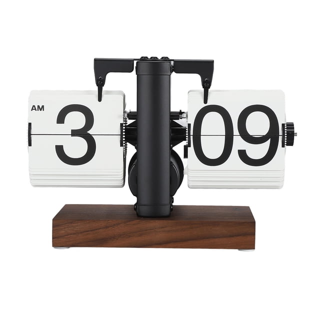 Digital Retro Flip Clock with Smooth , Retro Fashion Design, Easy to Read Large Numbers, Practical Design, Suitable for Living Room, Study, Office with