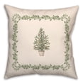 thumbnail image 2 of Creative Products Garland Border Christmas Tree 16 x 16 Spun Poly Pillow, 2 of 3