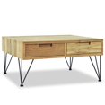thumbnail image 1 of vidaXL Table Basse 80x80x40 cm Teck Massif, 1 of 5