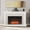White, variant on SEI Ledgestone Electric Fireplace with Stacked Faux Stone, White