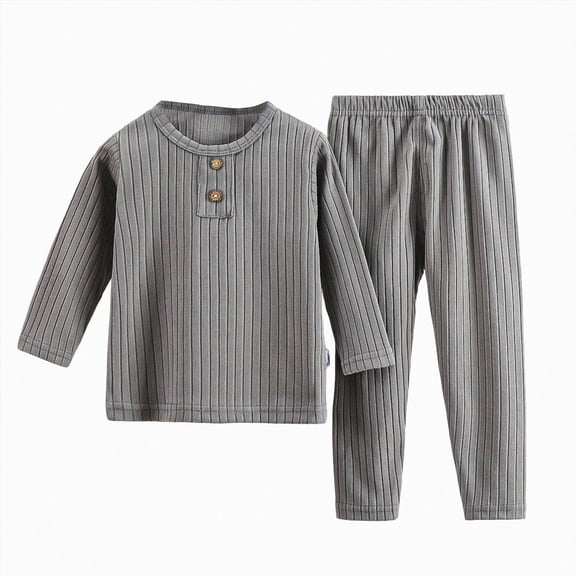 TOWED22 Toddler Baby Boy Pajamas Set Fall Winter Outfits Long Sleeve Dinosaur Sweatshirts Tops Pants Set 2 Piece 6-12 Months 12-24 Months 2t 3t 4t 5t 6t 7t 8t 9t Children,Grey,4-5 Y