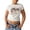 A-White180, variant on XIAONU Women's Birthday Letter Print Cropped T-Shirt Short Sleeve Crew Neck Pullover Tee Stretchy Playful Celebration T-Shirts