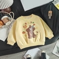thumbnail image 2 of 9-12 Months Girls Sweater Fall And Winter Shirt Outer Wear Casual Single Top Long Sleeve Day Of School Shirt 6-12 Months 12-24 Months 2T 3T 4T 5T 6T 7T Yellow Casual T Shirts, 2 of 4