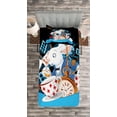 thumbnail image 3 of Ambesonne Cartoon Quilted Bedspread Set 2 Pcs, Wonderland Tale, Twin Size, Multicolor, 3 of 3
