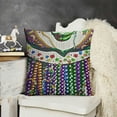 thumbnail image 2 of Throw Pillow Cushion Cover, Design with Hanging from Colorful Beads, Decorative Square Accent Pillow Case,Green Purple, 2 of 5