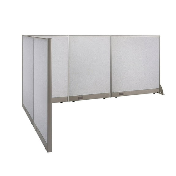 GOF L-shaped Freestanding Office Partition, Room Divider, Privacy Screen, Workstation Cubicle (72”D x 120”W x 48”H)