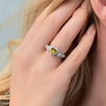 thumbnail image 5 of Gem Stone King 925 Sterling Silver Yellow Citrine Ring for Women (1.08 Cttw, Heart Shape 6MM, Gemstone Birthstone, Available in Size 5, 6, 7, 8, 9), 5 of 6
