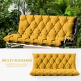 thumbnail image 7 of Snubbull Swing Replacement Cushion, Outside Bench Cushion with Backrest, 2-3 Seater Cushion with 6 Ties for Outdoor Furniture, 60 x 40 x 5 inches Porch SwingCushion Garden Bench, Yellow, 7 of 7