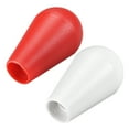 thumbnail image 3 of Cabeza de mango de bola de joystick elíptica ovalada tipo americano para juego de arcade DIY, reemplazo de 2 piezas, blanco y rojo, 3 of 3