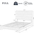 thumbnail image 3 of Platform Bed Frame with Fabric Upholstered Headboard and Wooden Slats Support, Fully Upholstered Mattress Foundation My Lux Decor Round, 3 of 8