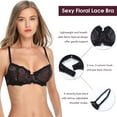 thumbnail image 4 of Wingslove Women's Beauty Sheer Lace Non Padded Underwired Unlined Balconette Bra, 4 of 4