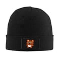 thumbnail image 2 of ZICANCN Teddy Bear Brown Knit Beanie Hat, Winter Cap Soft Warm Classic Hats for Men Women, Black, 2 of 8