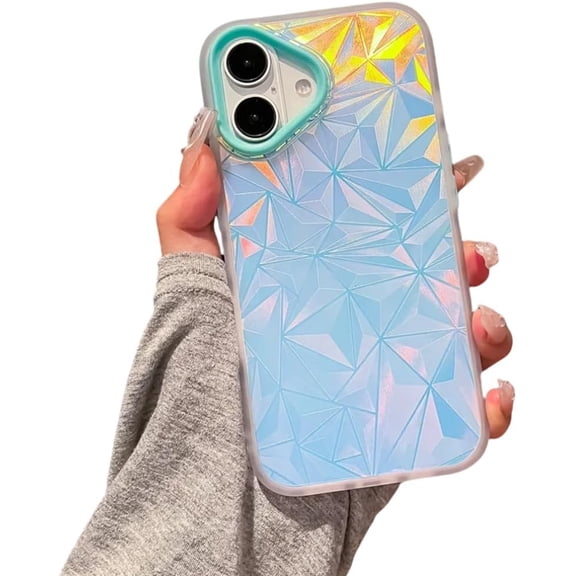 Luxury Diamond Lanyard Case for iPhone 16 15 14 13 Pro Max 12 11 16 Plus Laser Colorful Hand Wrist Strap Shockproof Cover(for iPhone 11 ProMax/WhiteDK)