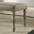 thumbnail image 5 of Roundhill Furniture Birmingham Microfiber Upholstered Bench with Nail Head Trim in Driftwood Finish, 5 of 6